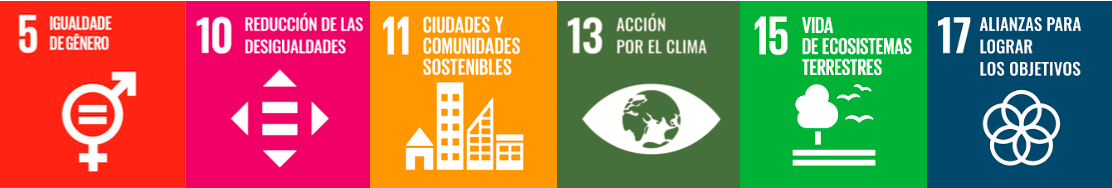 ODS Oruro: Igualdad de Género, Reducción de las Desigualdades, Ciudades y Comunidades Sostenibles, Acción por el Clima, Vida de Ecosistemas Terrestres, Alianzas para Lograr los Objetivos